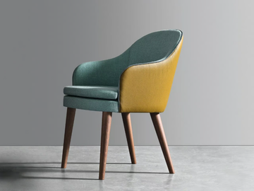 CARMEN 02 - Fabric easy chair with armrests by Very Wood - view 3